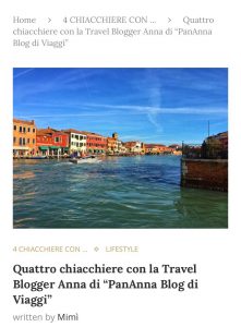 Intervista a Pananna blog di viaggi