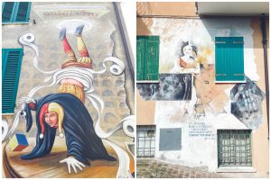 murales dedicato a carta igienica e raggi X