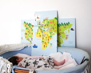 quadro in tre parti per bambini