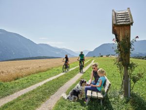 altopiano con strada per bici e passeggiate a piedi