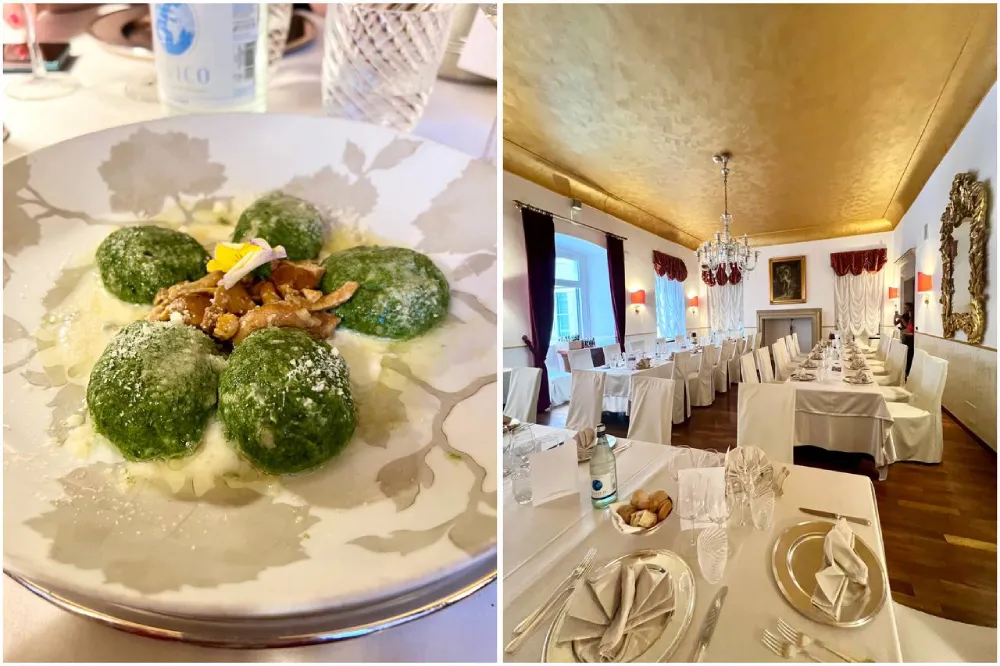 elegante sala per cenare all'hotel ristorante villa Madruzzo